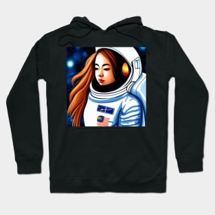 Asian Astronaut Girl Hoodie